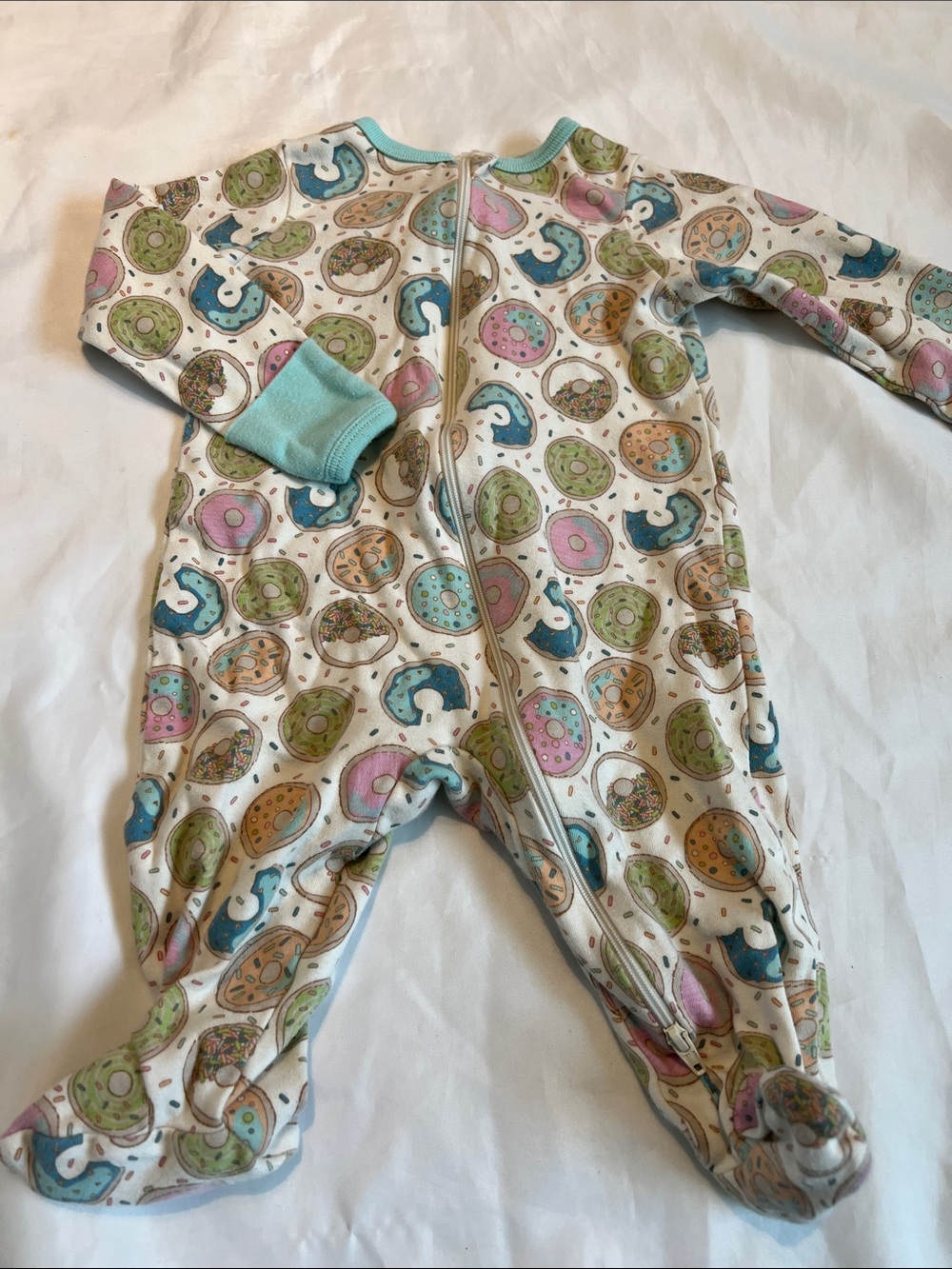 “Bundle 10/$13” wonder nation 3-6 baby girl one piece footed sleeper outfit